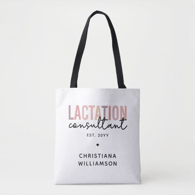 Custom Lactation Consultant Specialist IBCLC Tote Bag (Front)