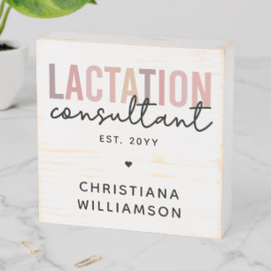 Custom Lactation Consultant Specialist IBCLC Wooden Box Sign