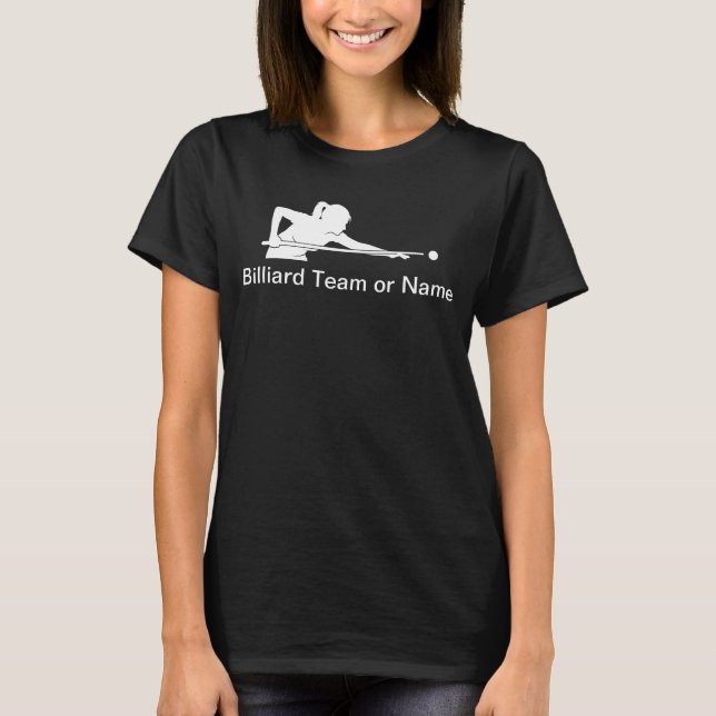 Custom Ladies Billiards Pool League Team Tshirts (Front)