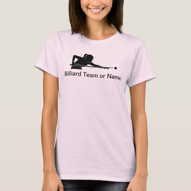 Custom Ladies Billiards Pool League Team Tshirts (Front)
