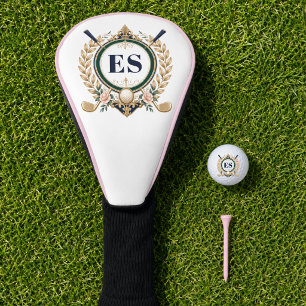Custom Ladies Elegant Monogram Golf Head Cover