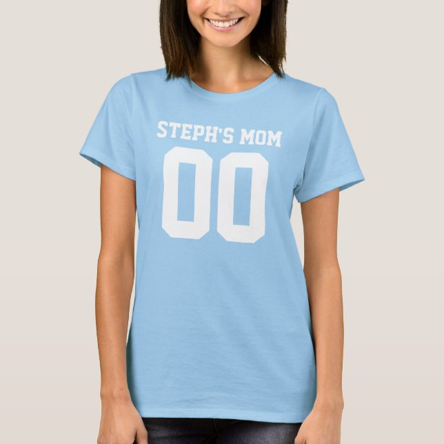 Custom Ladies Football Jersey Personalized Name T-Shirt (Front)