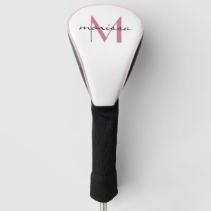 Custom Ladies Pink Name Monogram Golf Head Cover