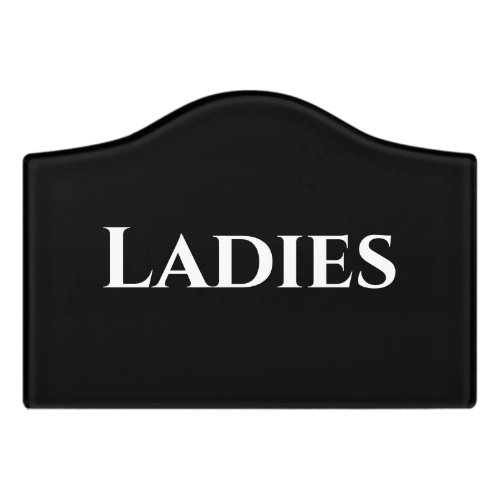 Custom Ladies restroom washroom toilet door signs