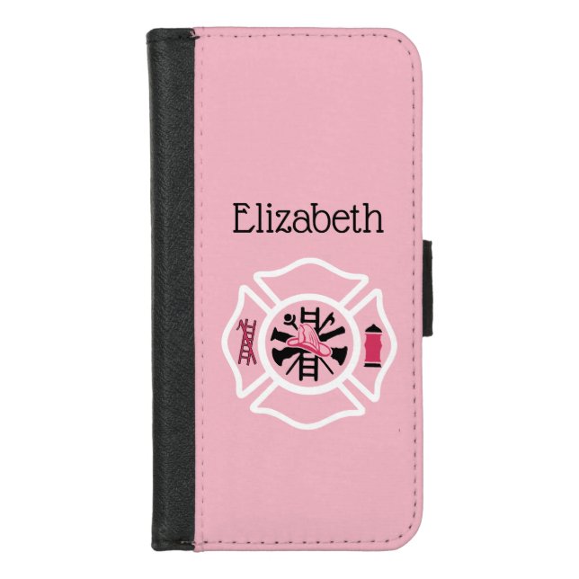 Custom Lady Firefighter iPhone 8/7 Wallet Case (Front)