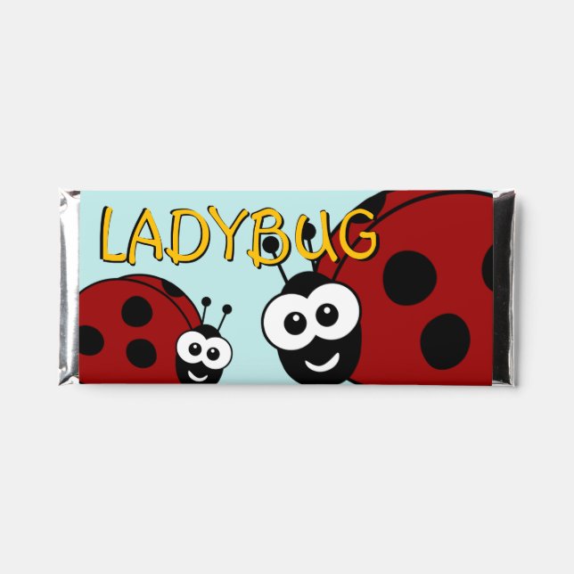 Custom Ladybug Hershey bar favors (Front)