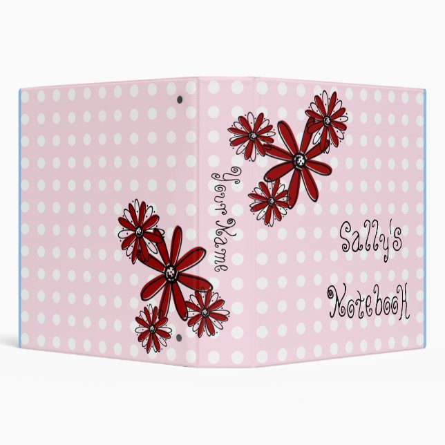 Custom Ladybug School 1.5" binder (Background)