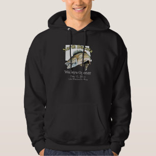 Custom Lake and Date North Dakota Walleye Opener Hoodie