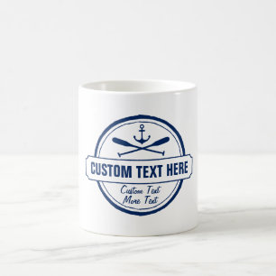 Custom Lake, Beach House & Boat Nautical Anchor Coffee Mug