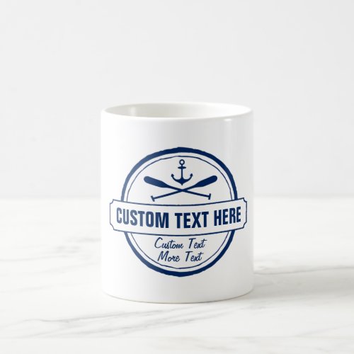 Custom Lake Beach House  Boat Nautical Anchor Coffee Mug