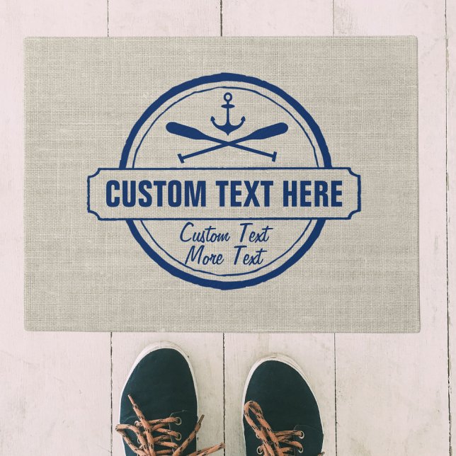 Custom Lake, Beach House & Boat Nautical Anchor Doormat (Creator Uploaded)