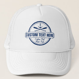 Custom Lake, Beach House & Boat Nautical Anchor Trucker Hat