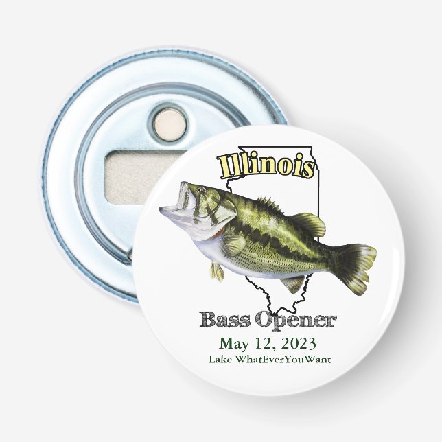 Custom Lake/Date Illinois Bass Opener (Front)