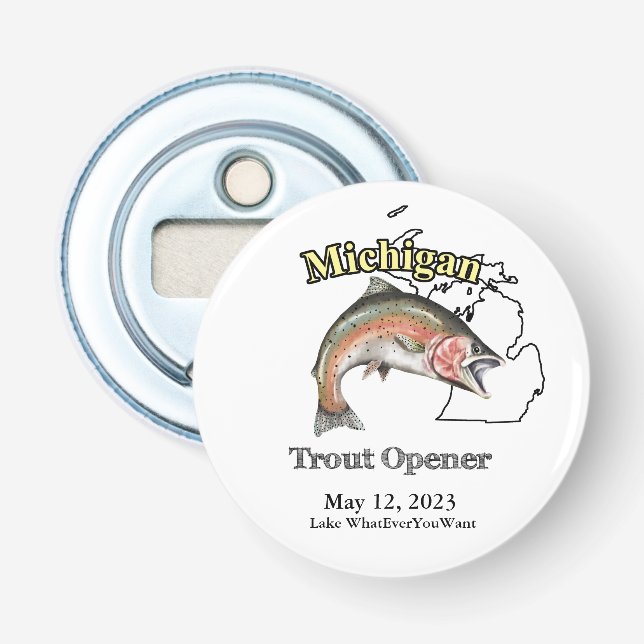 Custom Lake/Date Michigan Trout Opener (Front)