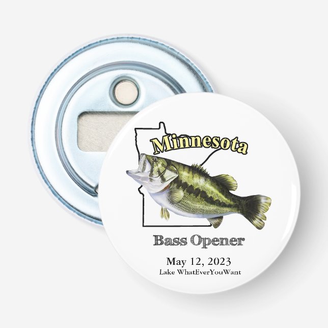 Custom Lake/Date Minnesota Bass Opener (Front)
