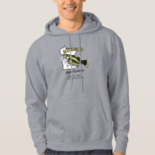 Custom Lake/Date Minnesota Bass Opener Light Hoodie