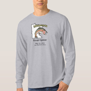 Custom Lake/Date Minnesota Trout Opener Light T-Shirt
