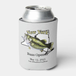 Custom Lake/Date New York Bass Opener Light Can Cooler