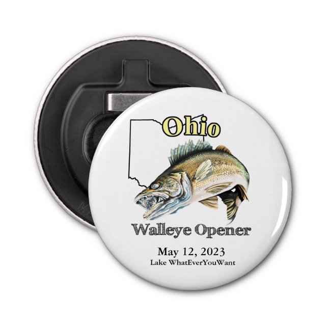 Custom Lake/Date Ohio Walleye Opener (Front)