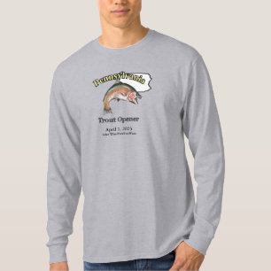 Custom Lake/Date Pennsylvania Trout Opener Light T-Shirt
