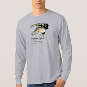 Custom Lake/Date Pennsylvania Walleye Opener T-Shirt