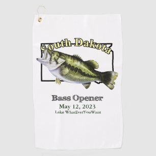 Custom Lake/Date South Dakota Bass Fishing Towel