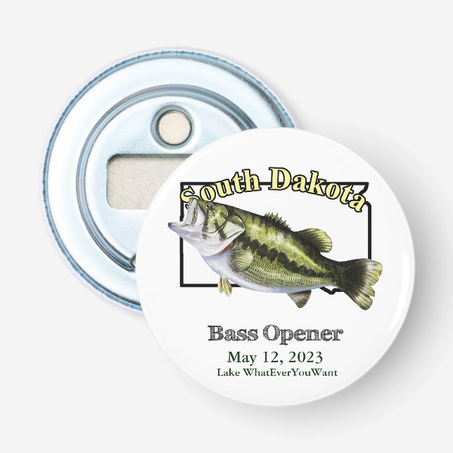 Custom Lake/Date South Dakota Bass Opener (Front)