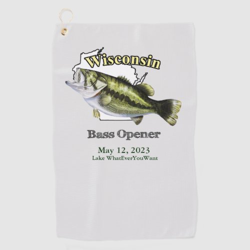 Custom LakeDate Wisconsin Bass Opener Towel