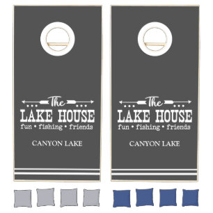 Custom Lake House Cornhole Set