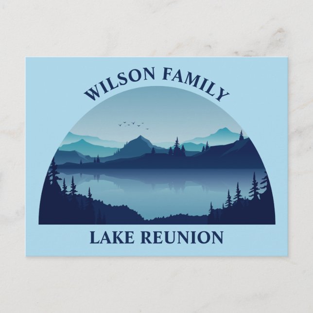 Custom Lake House Family Reunion Summer Vacation Postcard (Front)