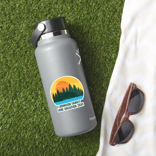 Custom Lake House Family Vacation Keepsake Sticker (HydroFlask Insitu)