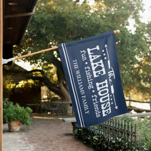 Custom Lake House House Flag