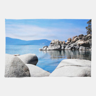 Custom Lake Tahoe Sand Harbor Photograph Kitchen Towel