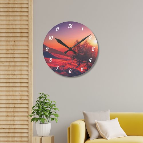 Custom Landscape Personalized Round Clock