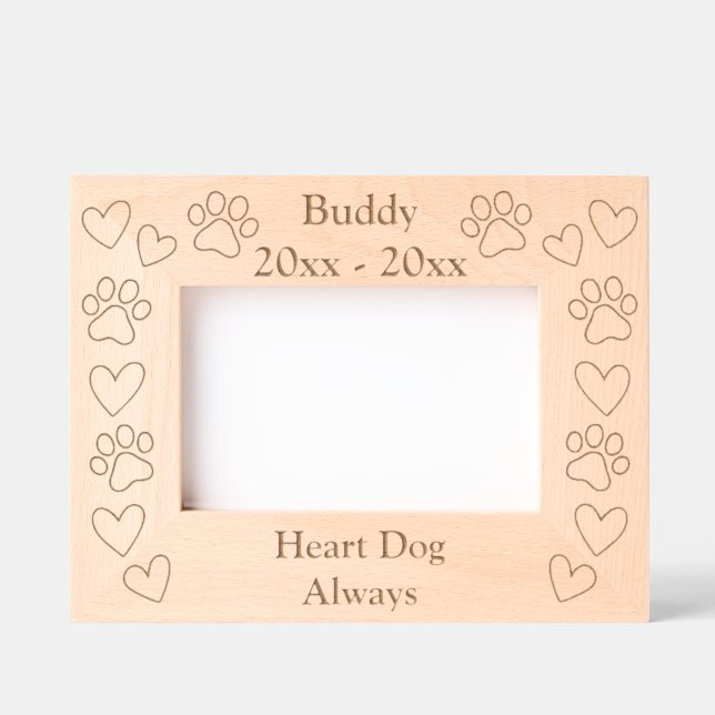 Custom Landscape Pet Memorial Laser Engraved Frame (Front)