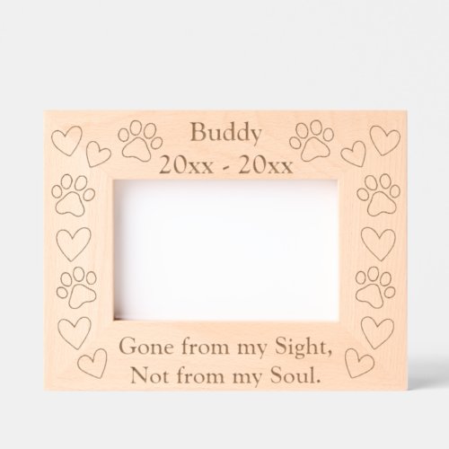 Custom Landscape Pet Memorial Laser Engraved Frame