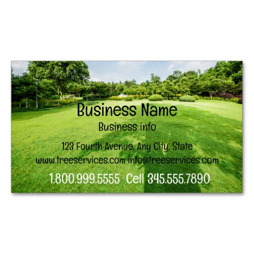 Custom Landscaping Lawn Garden Care Business Card Magnet