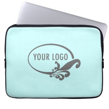 Custom Laptop Sleeve Bag Business Logo Branded by MISOOK at Zazzle