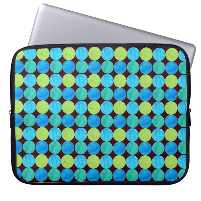 Custom Laptop Sleeve: Moons Grid Pattern Sleeve (Front)