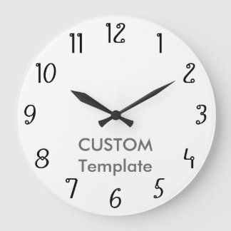 Custom Large 10.75" ROUND Wall Clock CIRCLES BOOK