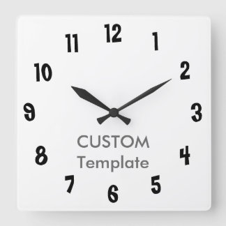 Custom Large 10.75" Square Wall Clock BIG LIMBO