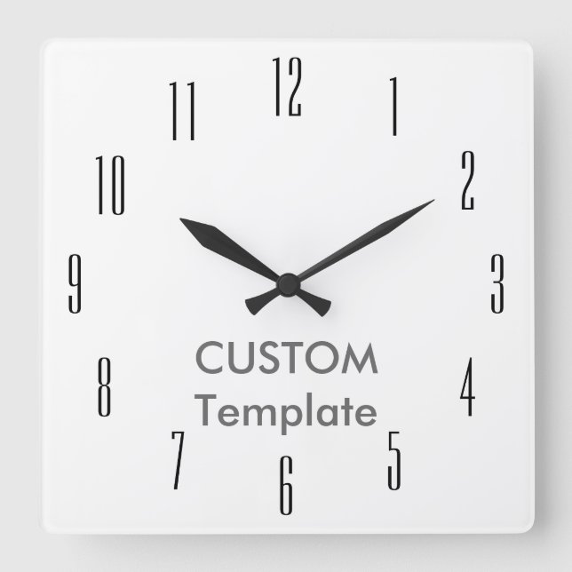 Custom Large 10.75" Square Wall Clock EMPIRE (Front)