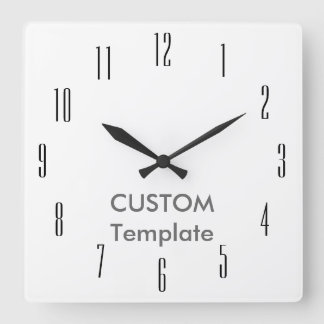 Custom Large 10.75" Square Wall Clock EMPIRE
