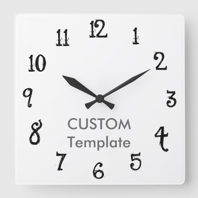 Custom Large 10.75" Square Wall Clock JET SCREAM (Front)