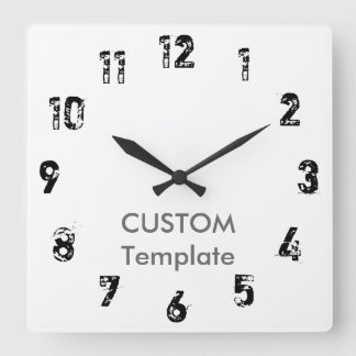 Custom Large 10.75" Square Wall Clock SHORTCUT