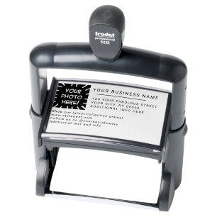 Custom Large Business Logo Modern Return Address Self-inking Stamp