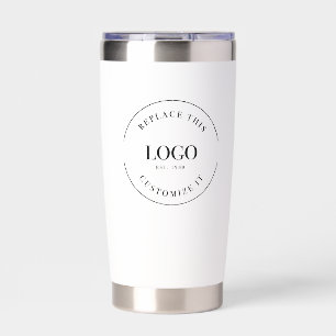 Custom Large Business logo QR code website Insulated Tumbler