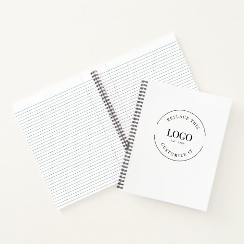 Custom large Business Logo website Simple Notebook