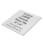 Custom Large Ceramic Photo Tile 6" x 6"