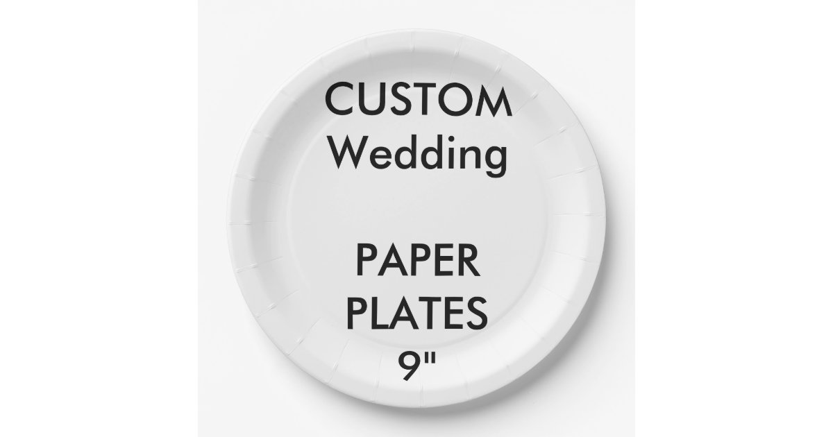 Custom Large Disposable Wedding Paper Plates 9